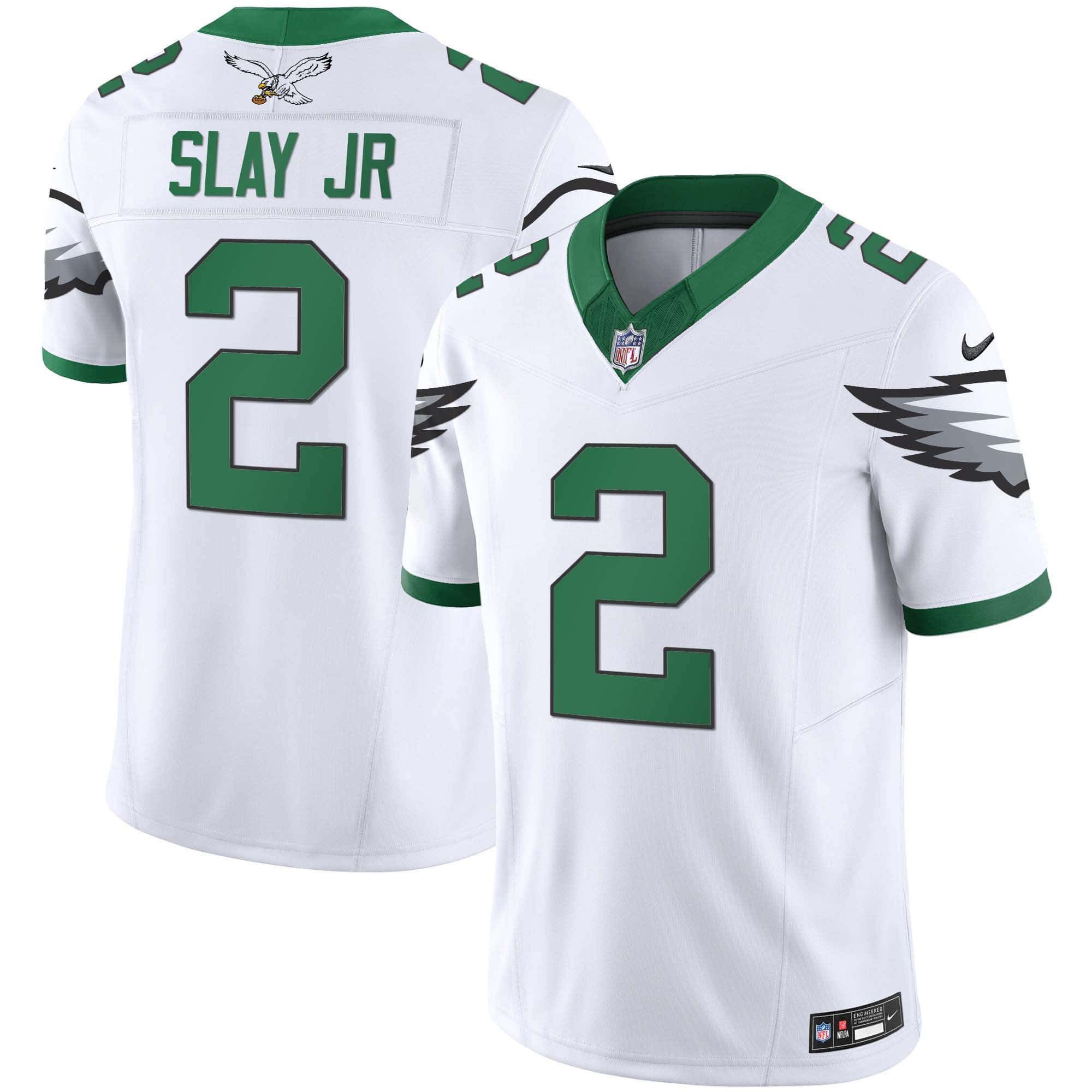 Men Philadelphia Eagles 2 Slay jr White 2024 Nike Vapor Limited NFL Jersey